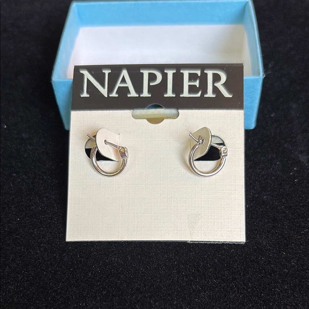 Napier Silver Classic Earrings